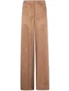 Blumarine Washed Gabardine Pants In Bear Brown