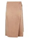 Blumarine Washed Gabardine Skirt By
