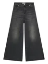 Blumarine Whiskering-effect Jeans In Black