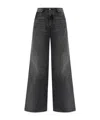 Blumarine Whiskering-effect Jeans In Gray