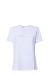 Blumarine Women Logo Cotton T-shirt In White