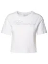 Blumarine T-shirt With Studs And Rhinestone Embroidery In White