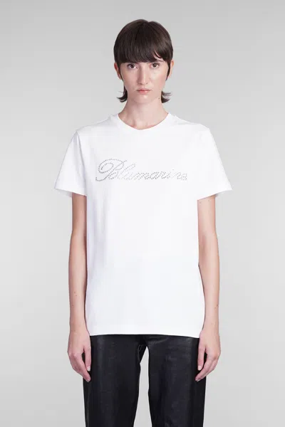 BLUMARINE WHITE COTTON T-SHIRT