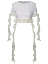 Blumarine Crop Ruffle T-shirt