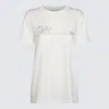 Blumarine Rhinestone-embellished Butterfly-motif T-shirt In Optical White