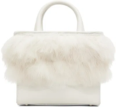 Blumarine White Feather Bag In N0106 White Birch