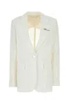 Blumarine Gabardine Blazer With Front Pockets And Notched Lapels