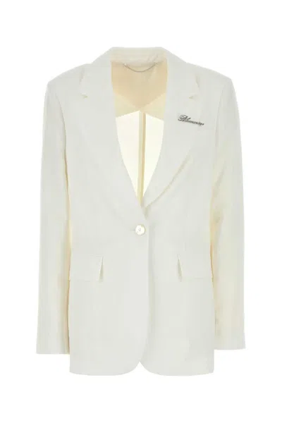 Blumarine White Gabardine Blazer