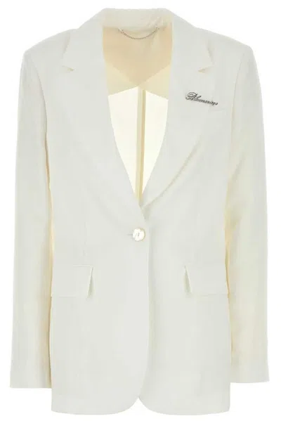 BLUMARINE WHITE GABARDINE BLAZER