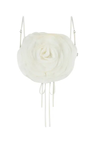 Blumarine White Gabardine Top