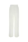 Blumarine White Gabardine Wide-leg Pant