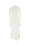 Blumarine Lace-panel Midi Dress In White