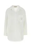 Blumarine White Poplin Oversize Shirt