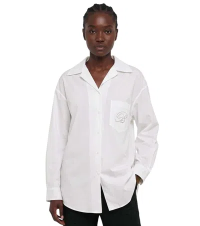 Blumarine White Relaxed Logo Shirt
