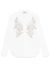 Blumarine White Shirt In Cotton With Sparkling In White
