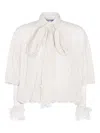 Blumarine White Silk Chiff Blouse