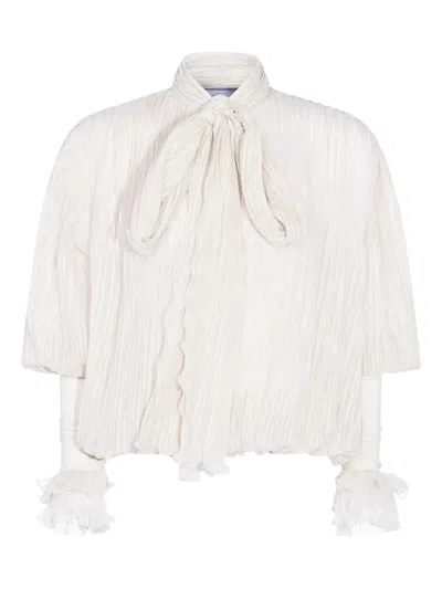 Blumarine White Silk Chiff Blouse