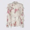 Blumarine Women Floral Silk Chiffon Shirt