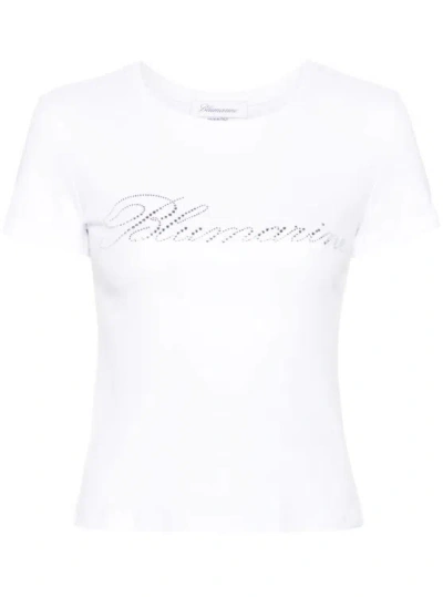 BLUMARINE BLUMARINE WHITE T-SHIRT LOGO