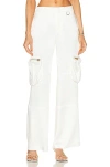 Blumarine Pocket Detailed Cargo Pants In Bianco Naturale