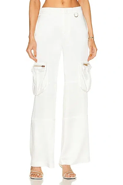 Blumarine Pocket Detailed Cargo Pants In White