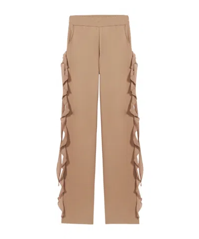 Blumarine Wide-leg Casual Pants In Nude