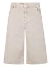 Blumarine Denim Bermuda In Neutrals