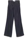 Blumarine Wide-leg Flared Long Jeans In Black