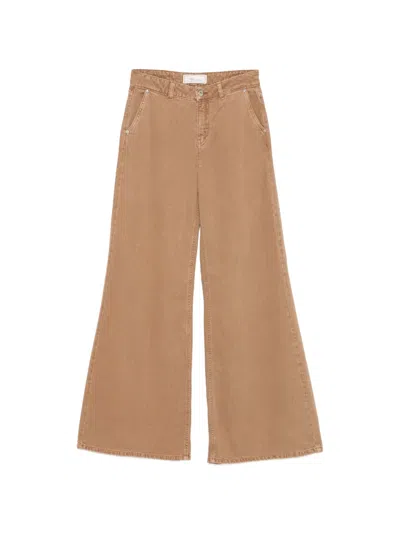 Blumarine Wide-leg Jeans In Brown