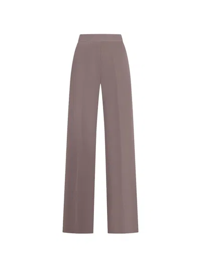 Blumarine Wide-leg Virgin Wool Trousers In Neutral