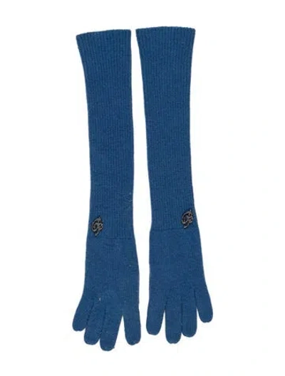 Pre-owned Blumarine Winter Gloves In Blue