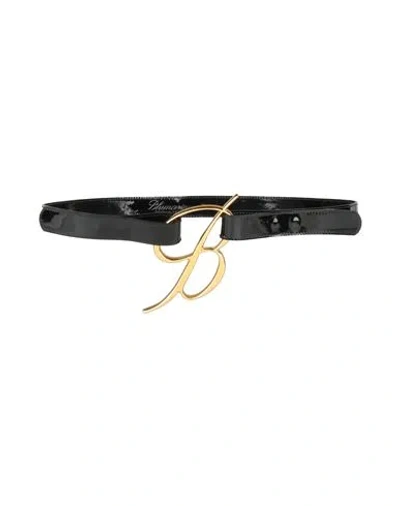 Blumarine Woman Belt Black Size L Leather In Brown