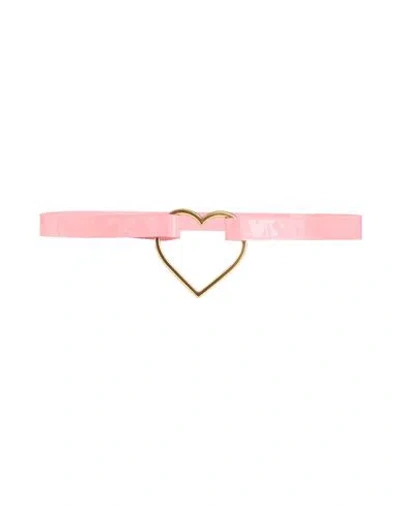 Blumarine Woman Belt Pink Size L Leather