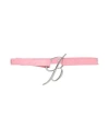 Blumarine Woman Belt Pink Size M Cow Leather, Zamak, Brass