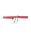 Blumarine Logo Leather Belt In Red