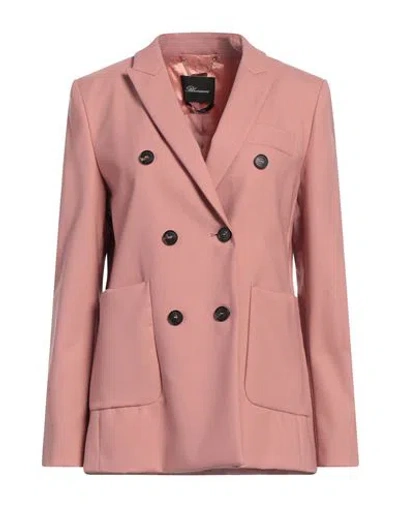 Blumarine Woman Blazer Antique Rose Size 8 Polyester, Virgin Wool, Elastane In Pink