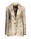 Blumarine Woman Suit Jacket Beige Size 2 Virgin Wool In Beige