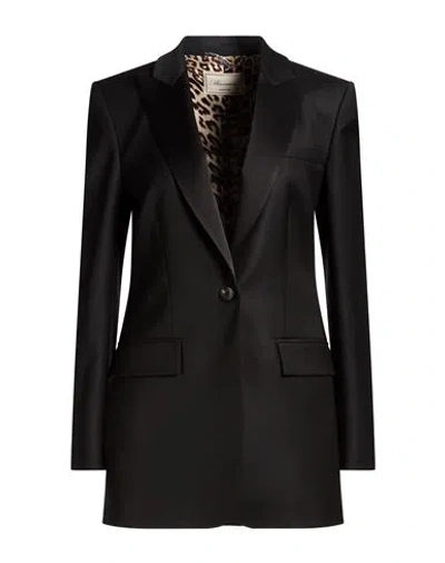 Blumarine Woman Blazer Black Size 10 Polyester, Virgin Wool, Elastane