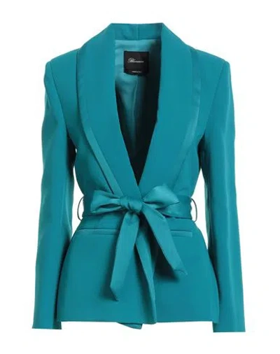 Blumarine Woman Blazer Deep Teal Size 12 Polyester