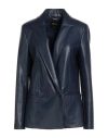 Blumarine Woman Blazer Midnight Blue Size 12 Polyester, Polyurethane
