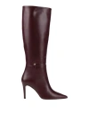 Blumarine Woman Boot Burgundy Size 8 Leather