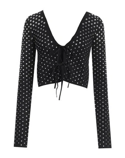 Blumarine Woman Cardigan Black Size 4 Viscose, Polyamide
