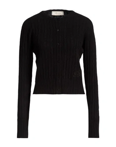 Blumarine Woman Cardigan Black Size 6 Virgin Wool, Cashmere