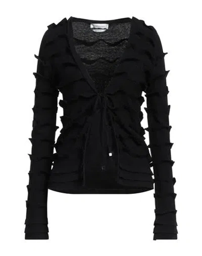 Blumarine Woman Cardigan Black Size 8 Viscose, Polyester