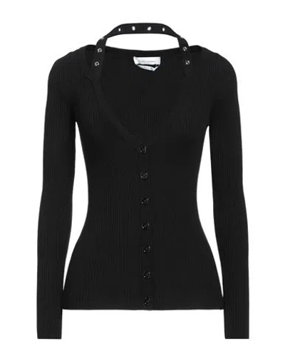 Blumarine Woman Cardigan Black Size 8 Viscose, Polyester
