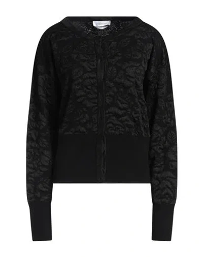 Blumarine Woman Cardigan Black Size L Polyester, Viscose