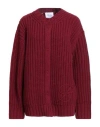 Blumarine Woman Cardigan Burgundy Size 6 Wool, Cashmere
