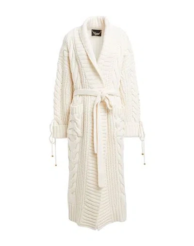 Blumarine Woman Cardigan Cream Size Xs Wool In White