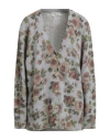 Blumarine Woman Cardigan Grey Size 8 Wool, Polyamide