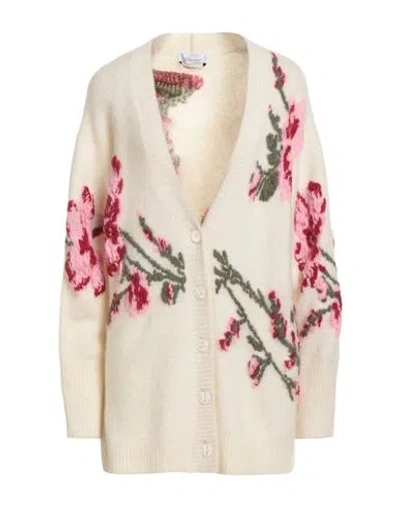 Blumarine Woman Cardigan Ivory Size 4 Textile Fibers, Alpaca Wool, Wool, Mohair Wool, Elastane